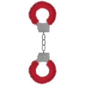 Ouch! Beginner's Furry Handcuffs-Red