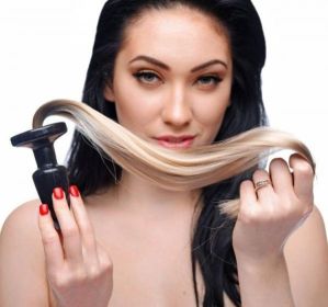 Tailz Pony Tail Blonde Anal Plug Black - XRAE627