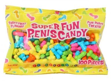 Super Fun Penis Candy 100 Pieces Fruit Flavors 3oz - TCN-3177-1