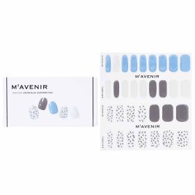 MAVENIR - Nail Sticker (Patterned) - # Cream Blue Leopardo Nail MHA-044 / 021311 32pcs - As Picture
